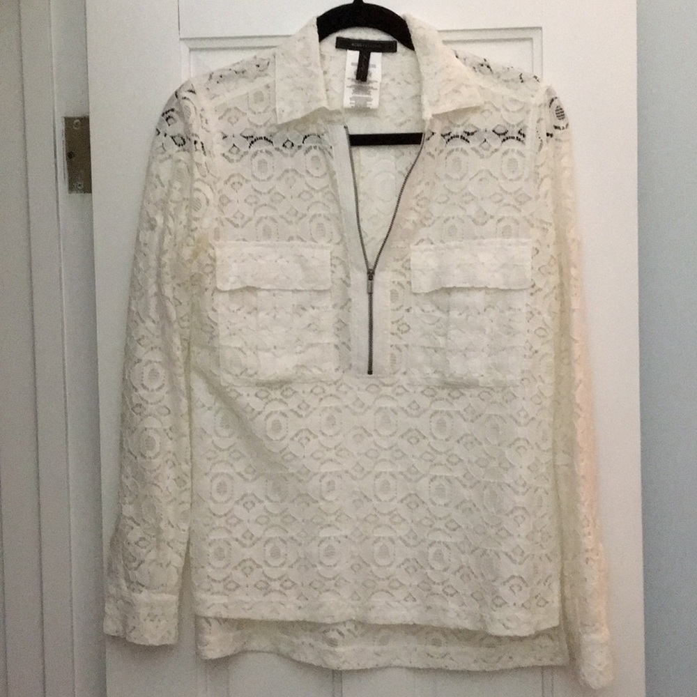 BCBG MAXAZRIA Lace Blouse